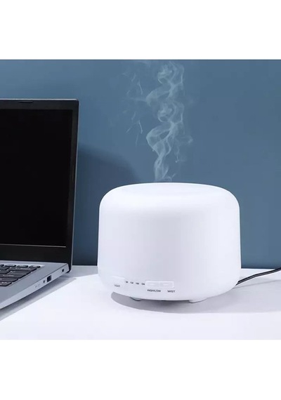 Oda Hava Nemlendirici, Buhar Makinesi Ve Aroma Difüzörü 500 Ml 12w Güç 17x13cm
