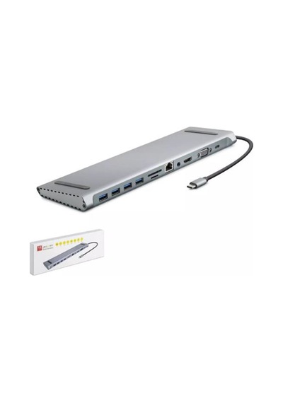 Hadron Hdx7854 Type-c Hdtv Combo Type-c + Hdmı 4k 30hz + 4-usb3.0 + Vga + Audıo + Beyaz - Siyah