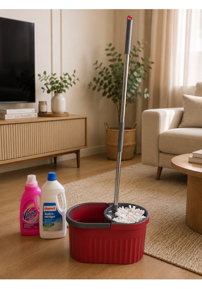 Otomatik Mop Temizlik Seti-bordo