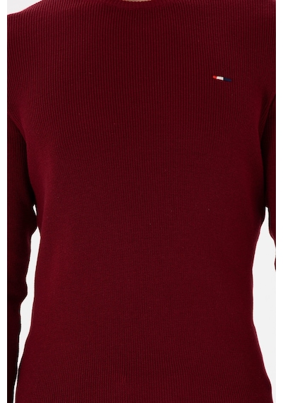 U.S. Polo Assn. Erkek Slim Fit Bisiklet Yaka Bordo Basic Kazak 50298282-VR014