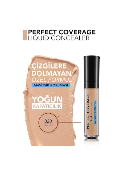 Perfect Coverage Mavi Işık Korumalı & Hafif Yapılı Likit Kapatıcı