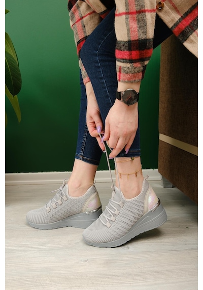 Delisle Fileli Kalın Topuklu Kadın Sneaker 001