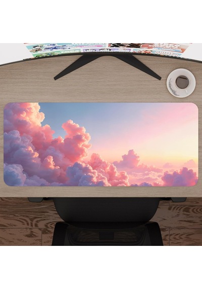 Tr Bulutlar Gaming Mouse Pad Kauçuk Kaymaz Taban Mousepad V4, 70x30 Xl