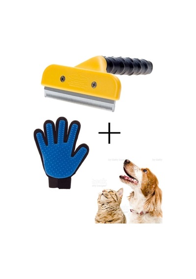 Furminator Tüy Toplayıcı Kedi Tarağı + Tüy Eldiveni