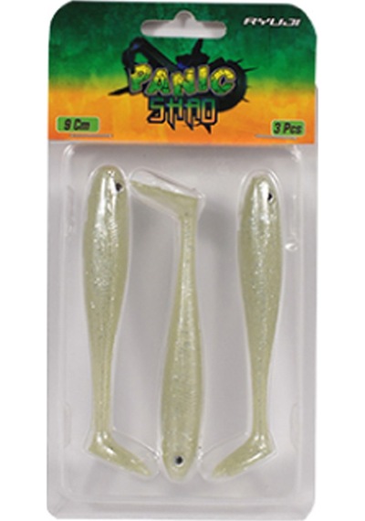 Ryuji Panic Shad 9cm 5.5gr Silikon Yem Renk : Pearl White Glow