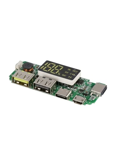 18650 Powerbank Şarj Kartı Çift Usb 5v 2.4a Micro/type-c/lightning