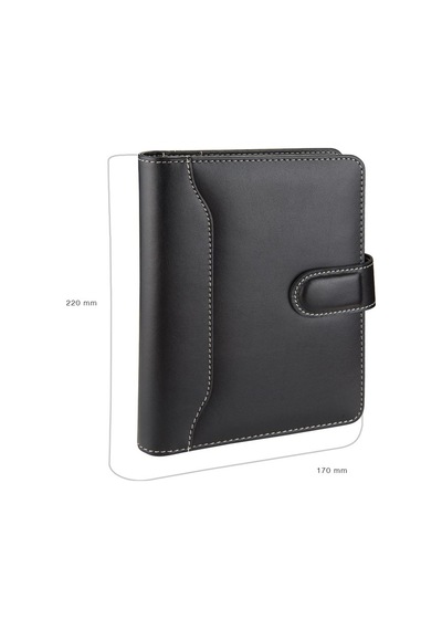 Organizer Ajanda Tarihsiz Çizgili 17x22 CM - Siyah