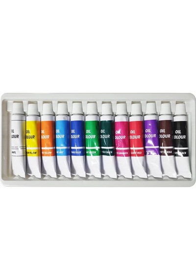 Ekonomik Yağlı Boya Başlangıç Seti 25x35 Cm Tuval Seti Çok Renkli