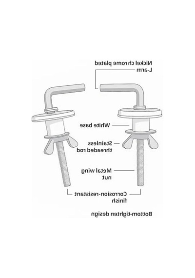 Nikel Krom Kaplamalı Metal Klozet Kapak Menteşe Seti, Kolay Kurulum İçin Uygun 1