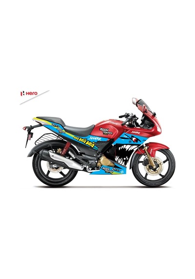 Hero Karisma Rossi Shark Açık Mavi Motosiklet Sticker