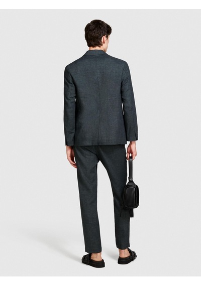 Sisley Keten Karışımlı Slim Confort Fit Pantolon Erkek Siyah Mix Pantolon - 324p434xsf04a