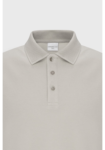 AC&Co / Altınyıldız Classics Altinyildiz Classics Erkek Safari Slim Fit Dar Kesim Polo Yaka %100 Pamuk Tişört 4A4820200001SAFXXL Krem