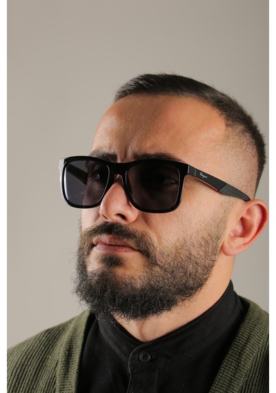 Salvatore Ferragamo Sf 1028s 001 56 Erkek Siyah Dikdörtgen Güneş Gözlüğü