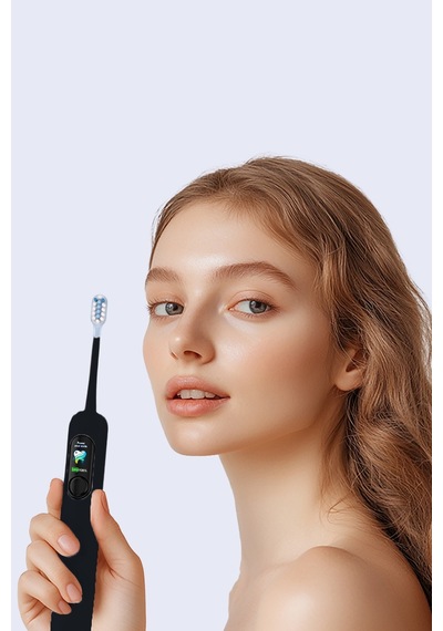 Mioji Oral B8 Care Şarj Edilebilir Diş Fırçası Siyah + 3 Yedek Başlık ve Taşıma Çantası