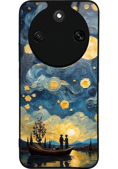 Honor Magic 8 Lite 5g Kılıf Kamera Korumalı Desenli Luxury Portrait Painting Lusi Kapak Kayık
