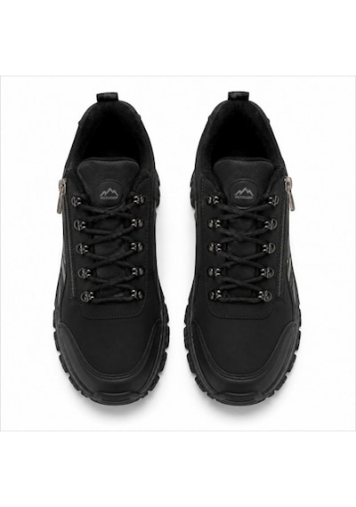 Wanderfull Trekking Siyah Erkek Outdoor Fermuarlı Battal Boy Ayakkabı 45-47