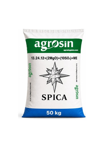 Agrosin Spica 13.24.12+(2MgO)+(10SO3)+ME Granül NPK Taban Gübresi 50 kg -