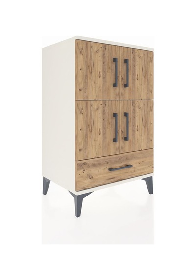 Hyperion Komodin 4 Raflı Tek Çekmeceli 4 Kapaklı 60x44x96 Ayt... Aytaşı