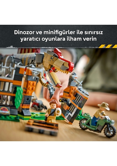 LEGO® Jurassic World Spinosaurus Dinozor Kaçışı 77982 - 9 Yaş Üzeri Çocuklar için Motosiklet İçeren Oyuncak Yapım Seti (820 Parça)