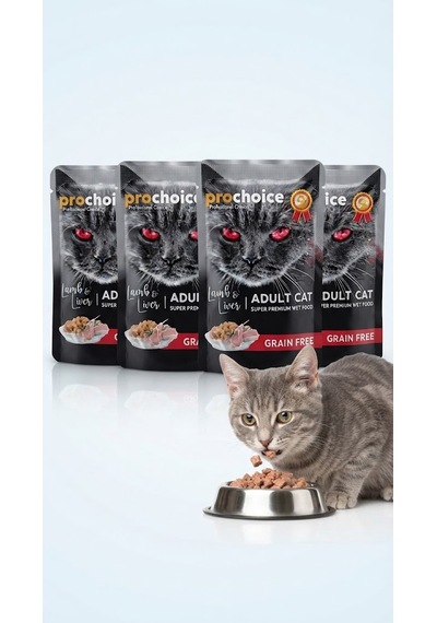Kuzulu Ve Ciğerli Tahılsız Yetişkin Kedi Yaş Mama 85 Gr 4'lü Paket