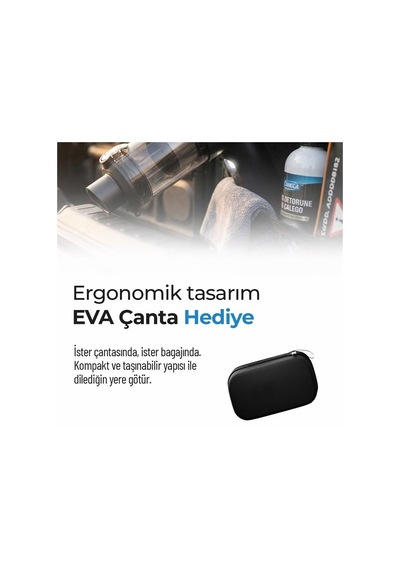 Snapron Snv-3001 100w 17000pa Şarjlı Mini Araç Ve Ev Süpürgesi + Eva Taşıma Çantalı Çok Fonksiyonlu Set