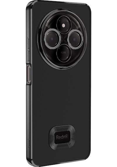 Xiaomi Redmi 14c 4g Kılıf Kamera Korumalı Logo Gösteren Zore Omega Kapak Siyah