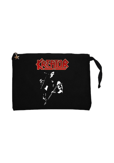 Kreator United in Hate Siyah Clutch Astarlı Cüzdan / El Çantası Siyah
