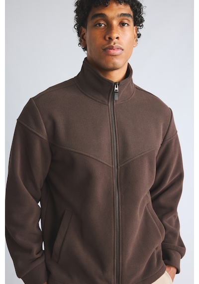 Defacto Slim Fit Dik Yaka Fermuarlı Polar Mont H1891ax26aubn338 Kahve-bn338