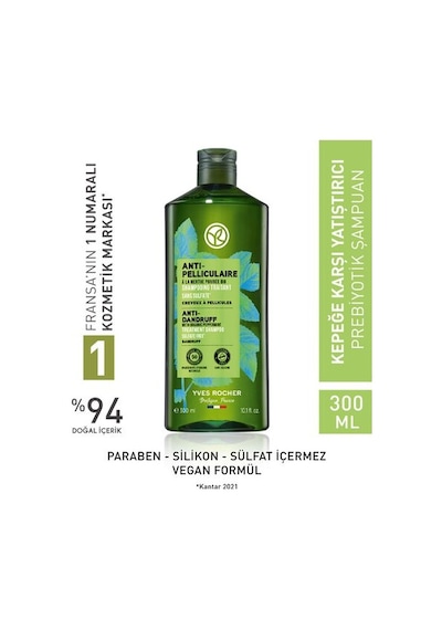 Yves Rovher Kepeğe Karşı Etkili Yatıştırıcı Prebiyotik Şampuan 300 ML