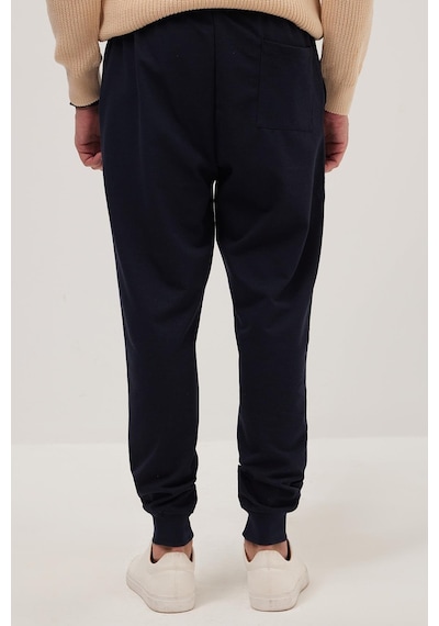 Tudors Erkek Regular Fit Klasik Kesim Beli Bağcıklı Jogger Cepli Lastikli Paça Lacivert Eşofman Altı-40065 Lacivert