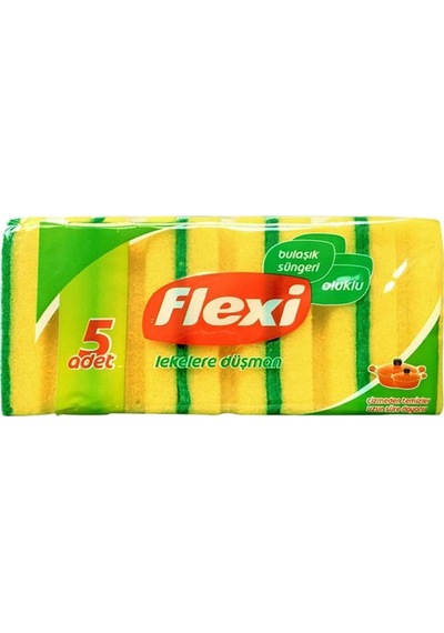 Flexi Oluklu Bulaşık Süngeri 5 Li X 6 Adet