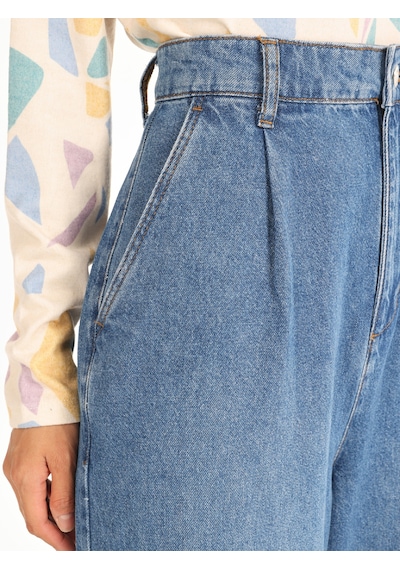 Colins 995 Sares Normal Kesim Yüksek Bel Beggy Wide Leg Jean Pantolon Cl1067518 Denim