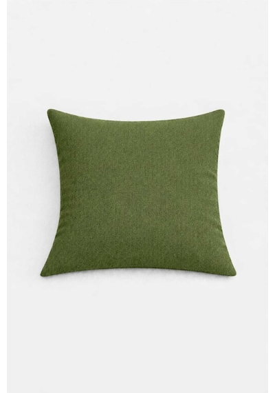 Kadife Dokulu Çimen Yeşili Kırlent Yastık Kılıfı 2 Adet 50 X 30 Cm