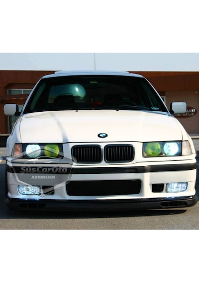Bmw 3 Serisi E36 1990-2000 Uyumlu Üniversal Laguna Lip Esnek Ön Lip 2 Parça Tampon Altı Dil Karlık Ön Ek 00 Şüscaroto Aksesuar