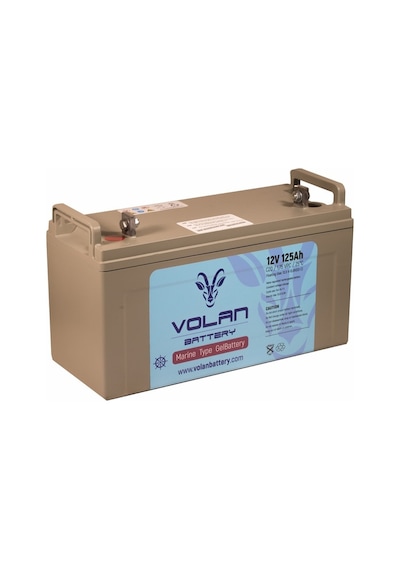 12 Volt 125 Amper Marin Jel Akü 3 Yıl Garantili - Volan Akü / 325018869