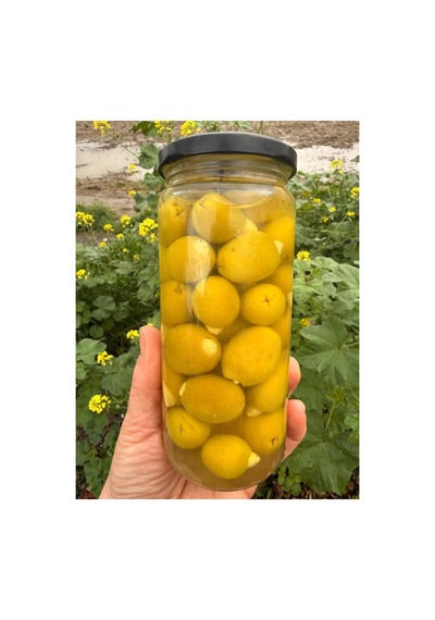 Badem Dolgulu Yeşil Zeytin 500 Gr