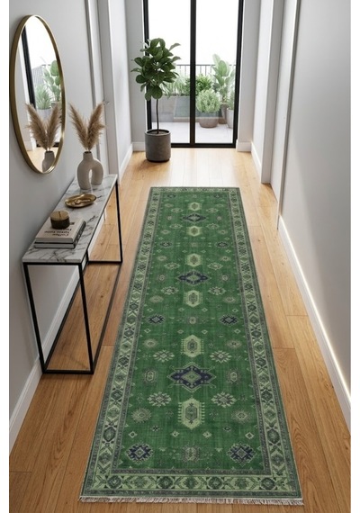 Dekoratif Halı Kaymaz Taban Leke Tutmaz Yıkanabilir Kilim Özel Ölçü Salon Halısı 3025-1 Çok Renkli