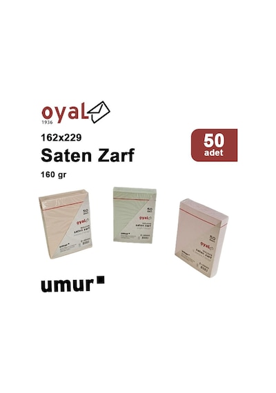 Oyal 162x229 160gr 50li Koyu Pembe Saten Zarf