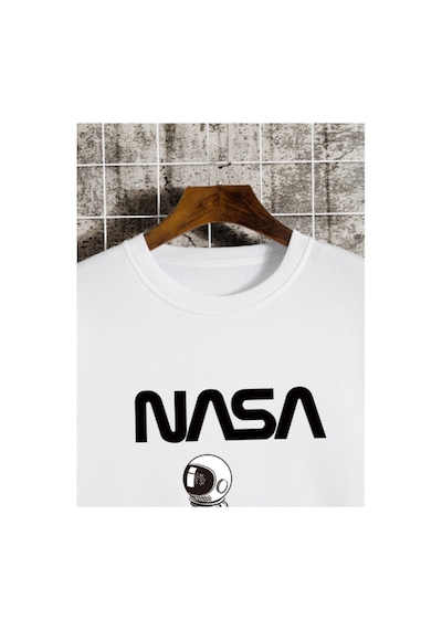 Magors Stıl-x Pamuklu Siyah, Kırmızı, Mavi, Beyaz Renklerde, Nasa Baskılı Oversıze Sweatshırt Beyaz Magors Stıl-x Pamuklu Siyah, Kırmızı, Mavi, Beyaz Renklerde, Nasa Baskılı Oversıze Sweatshırt Beyaz