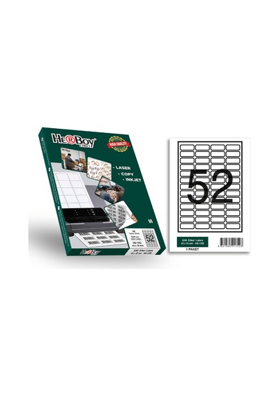 Herboy Hb-1352 43 X 18 Mm A4 Laser Etiket 100 Adet