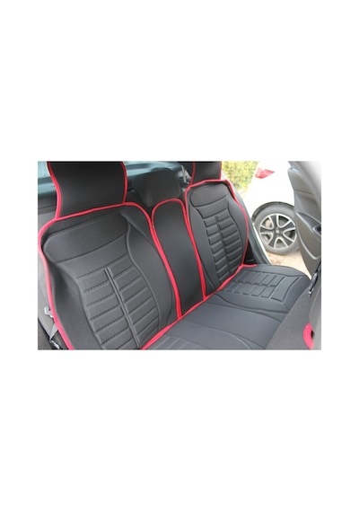Mazda 626 Oto Koltuk Minderi Ön Arka Set Siyah Kırmızı Fivestar Serisi