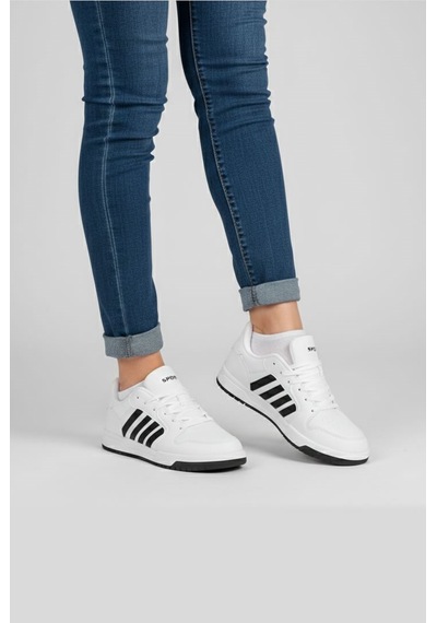 Letao Unisex Günlük Spor Ayakkabı Koşu Yürüyüş Sneaker Beyaz Siyah
