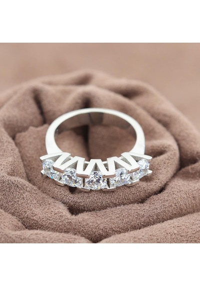 Swarovskı V Model Gümüş Beştaş Gümüş