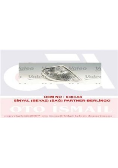 VALEO 86384 SİNYAL LAMBASI SAĞ PARTNER 96- / BERLINGO 96-