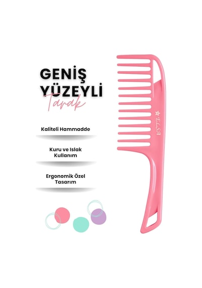 Elsa Professional Geniş Yüzeyli Tarak