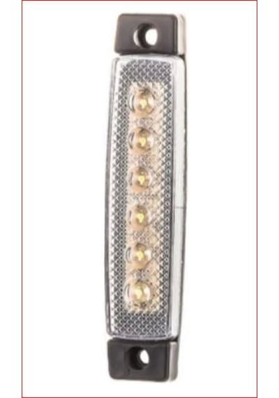 10 Adet Parmak Lamba 6 Ledli Beyaz 12v 24v