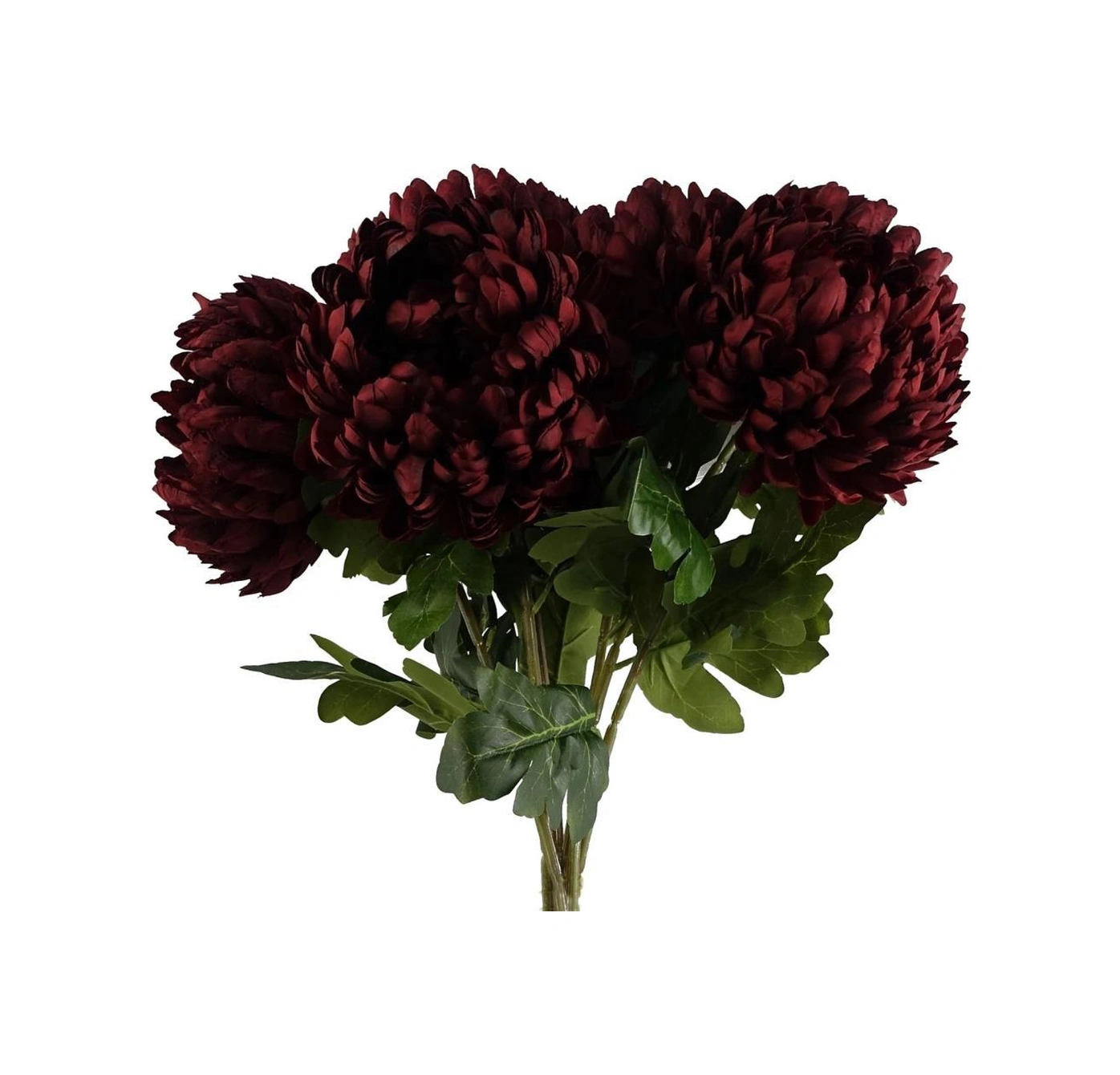 Yapay Çiçek Krizantem Bordo 90cm Tek Dal Kumaş Çiçek Uzun Dal Bordo