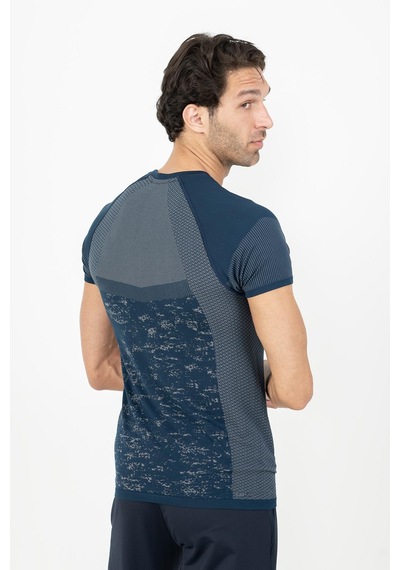 Maraton Active Slimfit Erkek Bisiklet Yaka Kısa Kol Koşu Navymelanj T-shirt 821078 Navy