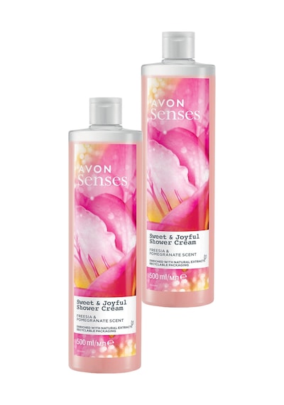 Avon Senses Sweat & Joyful Frezya ve Nar Kokulu Krem Duş Jeli 2 x 500 ML