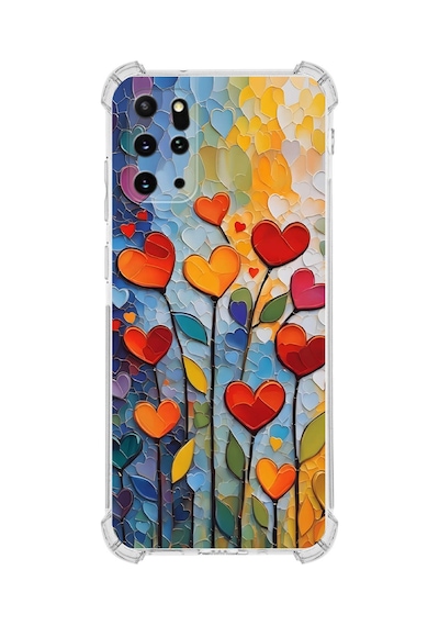 Printify Samsung Galaxy S20 Plus İle Uyumlu Düşlerin Dansı Serisi Kökten Sevgi Tasarımlı Uv Baskılı Köşe Korumalı Antişok Kılıf Şeffaf